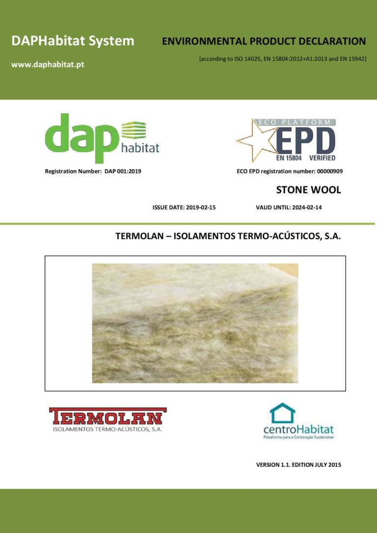 EPD ENVIRONMENTAL PRODUCT DECLARATION TERMOLAN EN